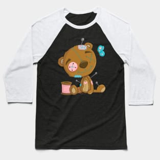 Tattered Cute Teddy Bear Baseball T-Shirt